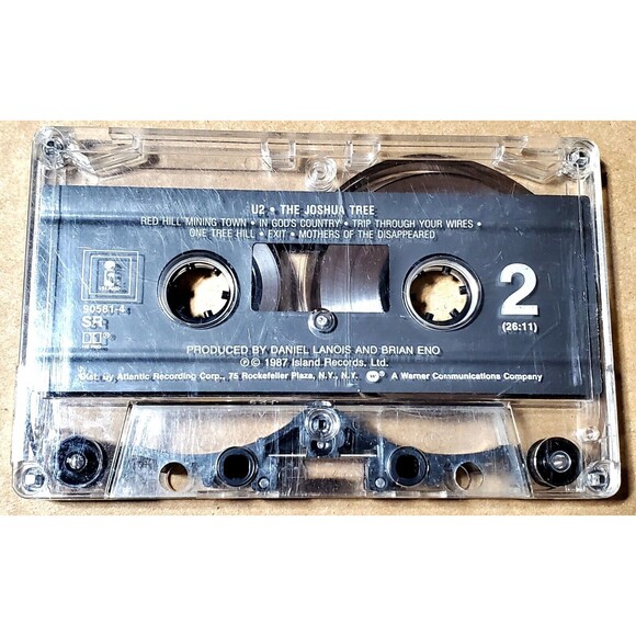 Vintage 80s U2 Cassette Joshua Tree Complete Case Full Inlay Clear Tape 1987 - Picture 7 of 8